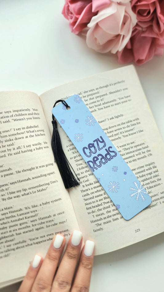 Cosy Reads - Aluminium Double Sided Bookmark