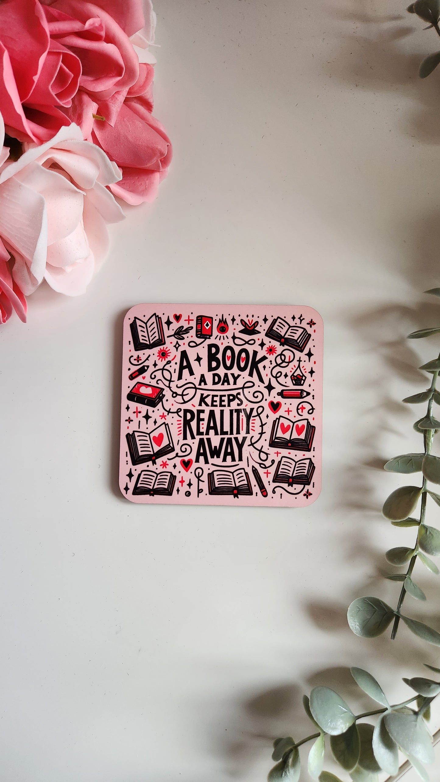 A book a day - Square Coaster