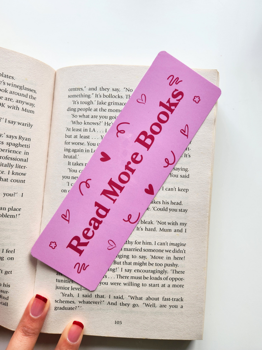 More Books double sided bookmark